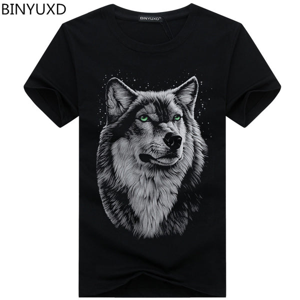 3D Wolf Printed T-Shirt