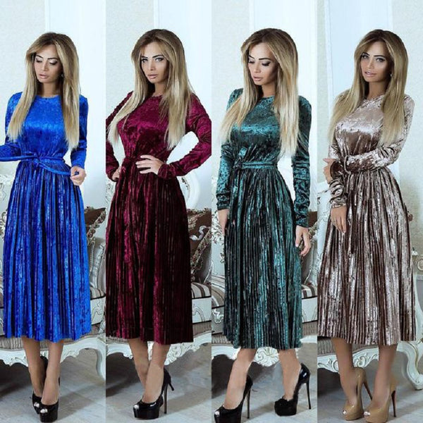 Long Velvet Dress for Women