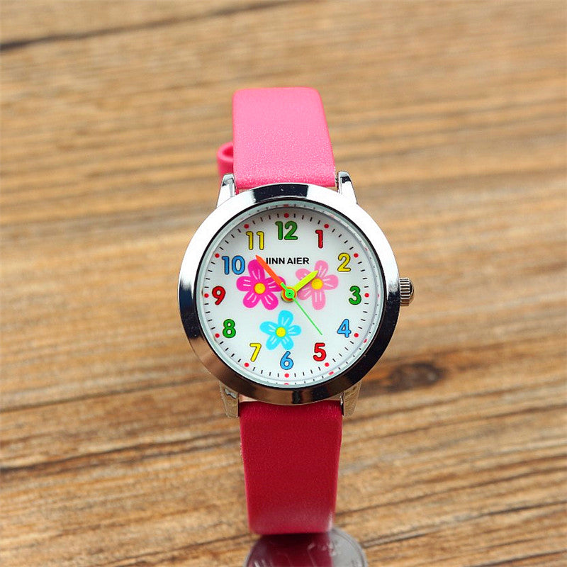 Casual Watch with Flowers Dial