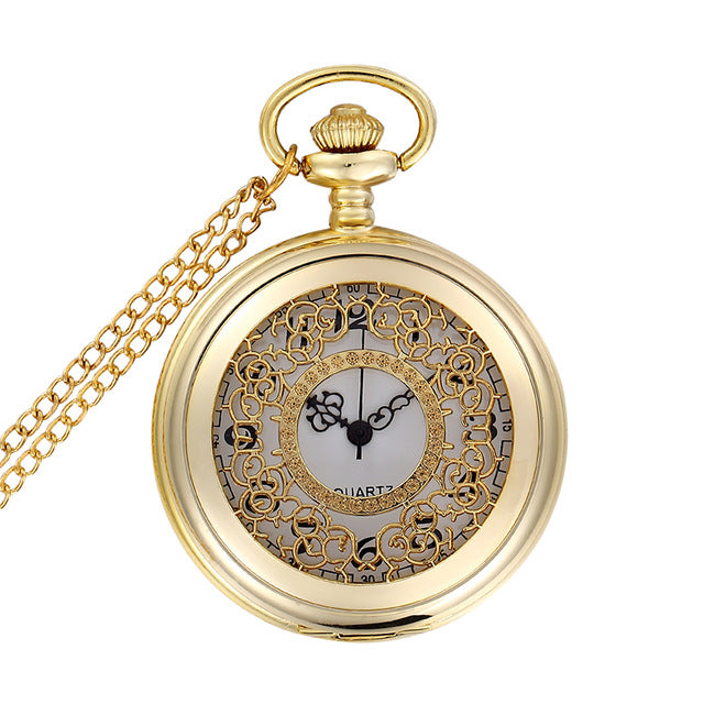 Gold Hollow Pocket Watch