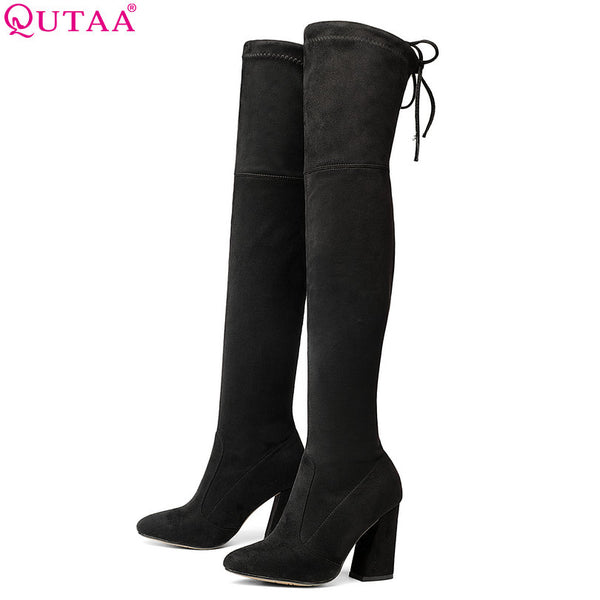Over The Knee Lace Up Boots