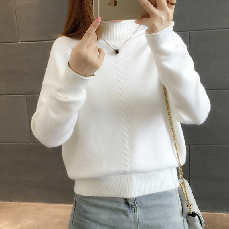 Knitted Sweater with Turtleneck