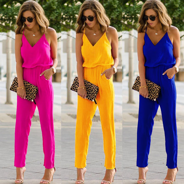 V-necked Jumpsuit