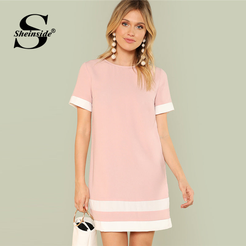 Short Sleeved Elegant Mini Dress