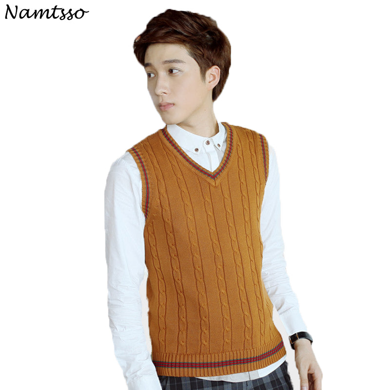 Classic V-Necked Sleeveless Sweater