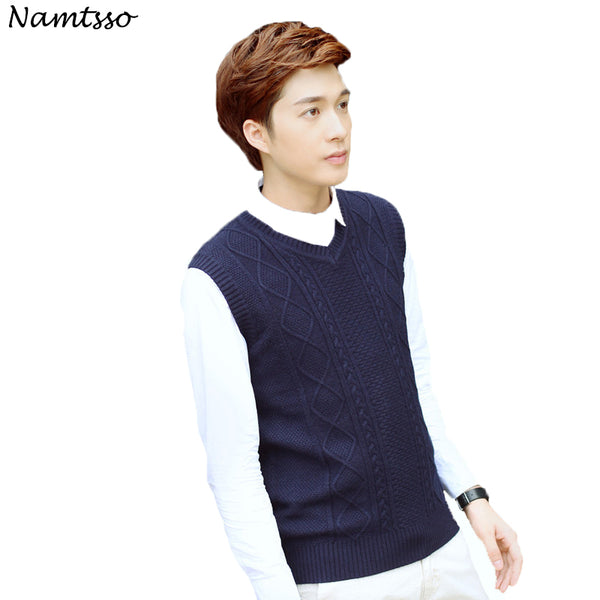 Classic V-Necked Sleeveless Sweater