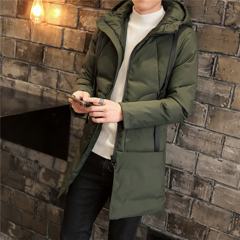 Three-Dimensional Hooded Pocket Coat